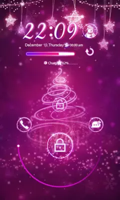 GO Locker Shining Christmas Theme android App screenshot 1