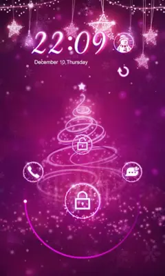 GO Locker Shining Christmas Theme android App screenshot 2